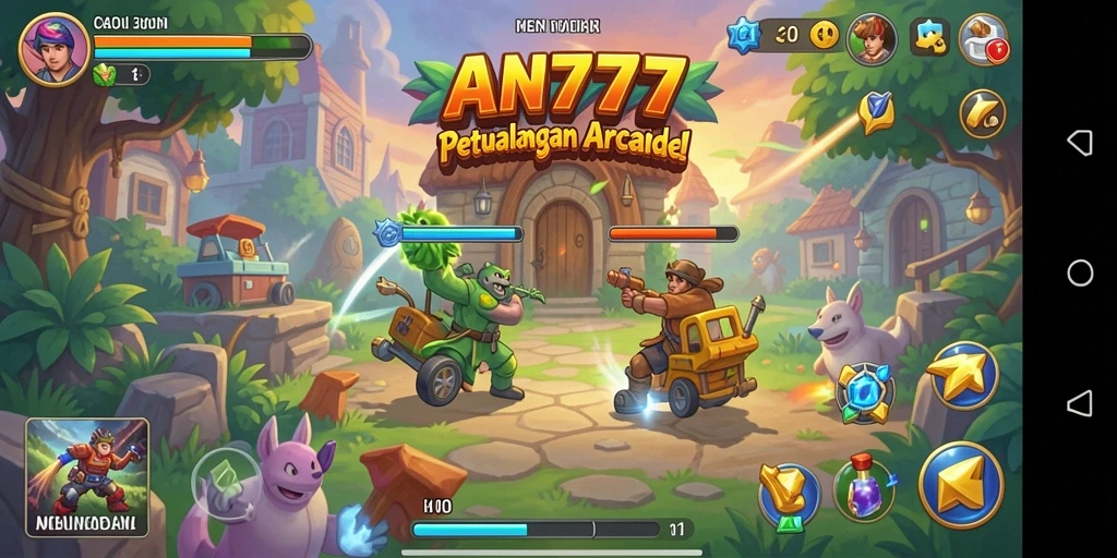 Tangkapan layar menunjukkan aksi gameplay seru AN777 dengan grafis memukau.