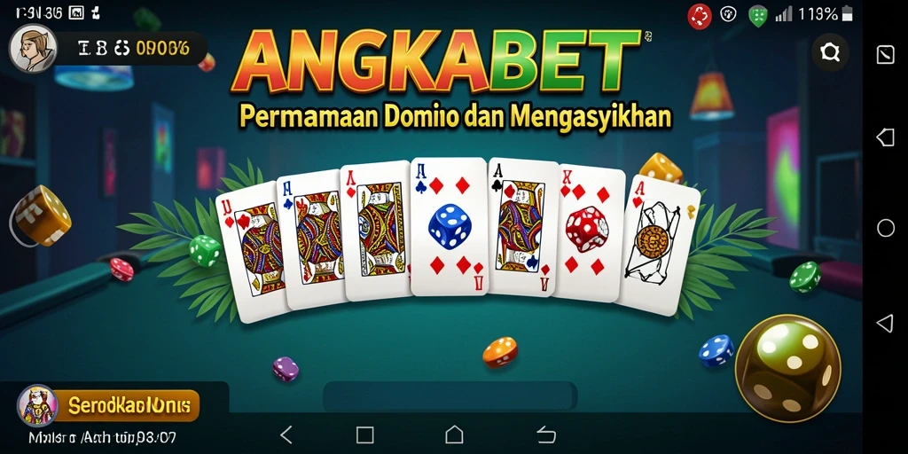 Screenshot gameplay Domino ANGKABET yang menarik dan seru.