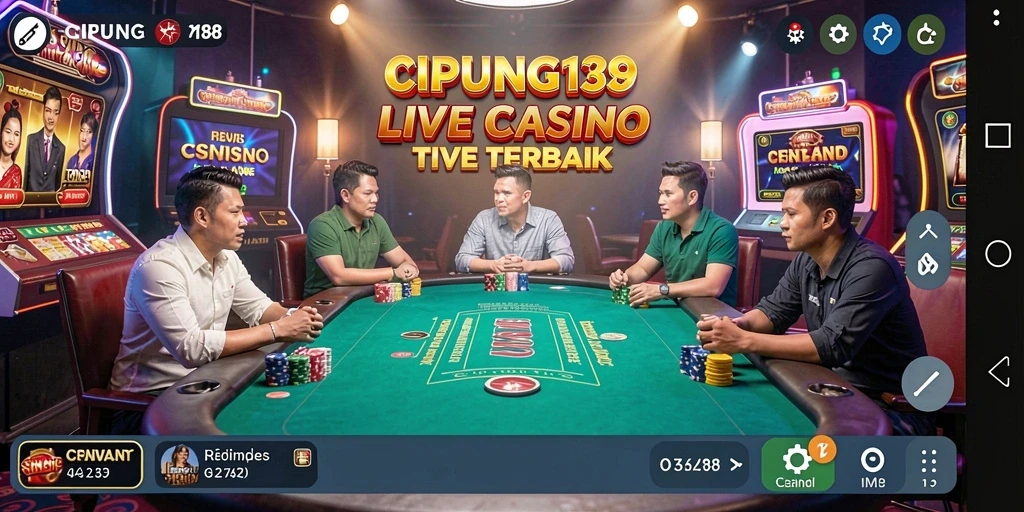 Tampilan gameplay Live Casino yang mendebarkan di CIPUNG138.