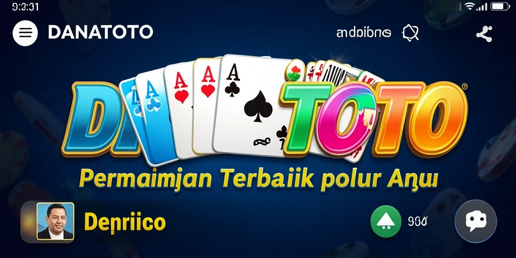 Tampilan gameplay menarik dari permainan Domino DANATOTO.