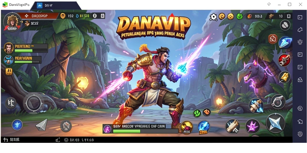 Tampilan aksi menarik dari gameplay <strong>DANAVIP</strong> yang penuh petualangan.