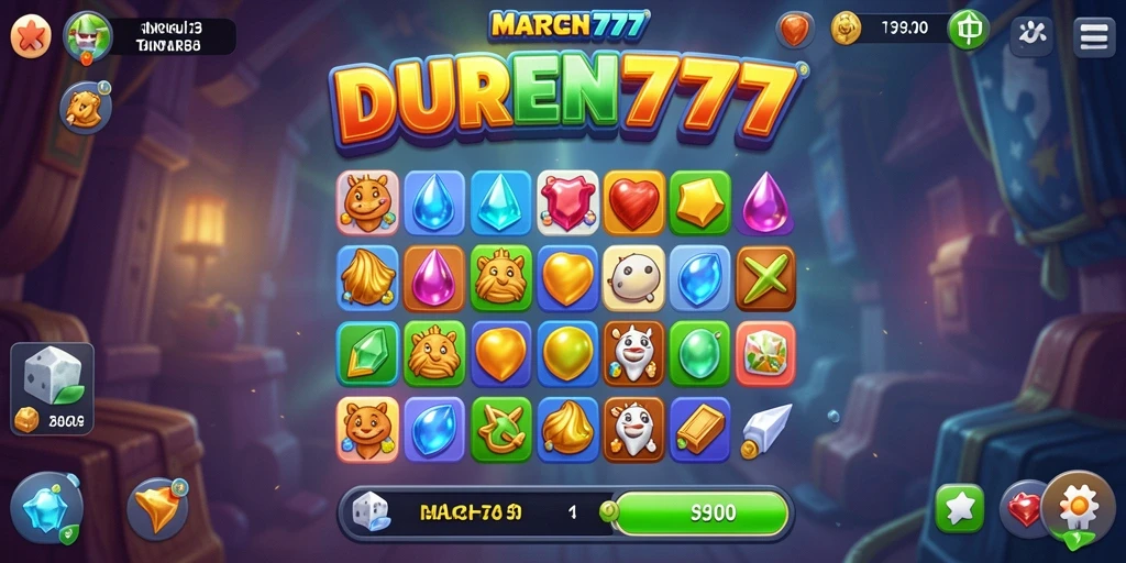 Tampilan gameplay DUREN777 yang menarik dan penuh warna.