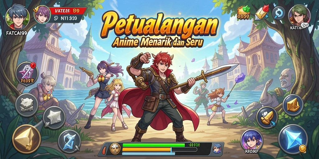 Screenshot FATCAI99 menunjukkan karakter anime dalam aksi seru di dunia fantastis.