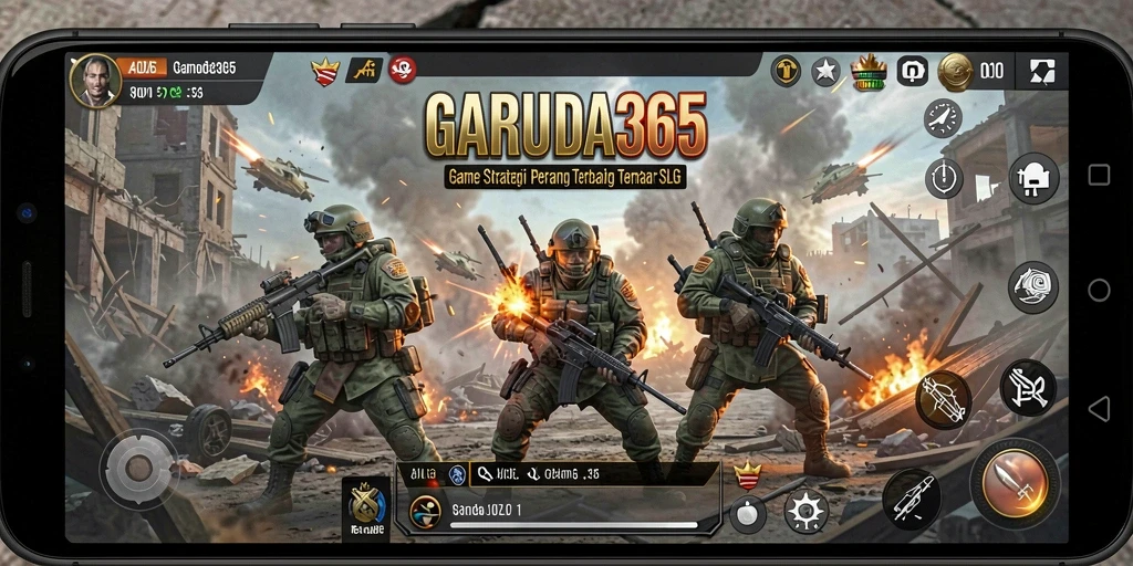 Screenshot dari gameplay menampilkan aksi perang yang mendebarkan dan strategi yang rumit.