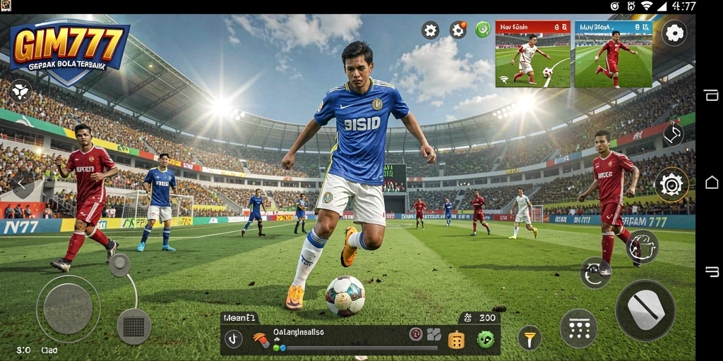 Tampilan gameplay GIM777 yang mendebarkan dalam pertandingan sepak bola.
