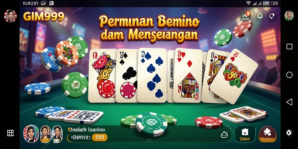 Tampilan screenshot GIM999 yang menampilkan pertandingan domino yang seru.