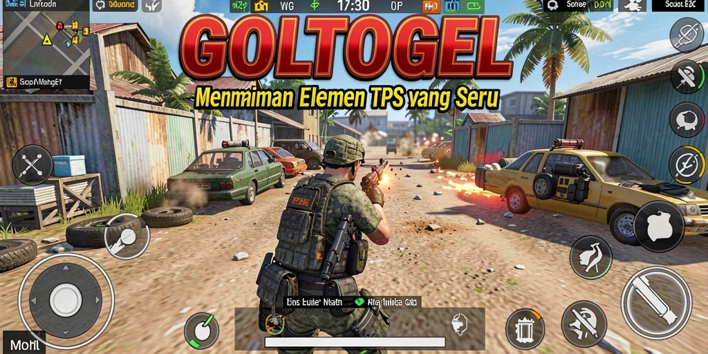 Screenshot GOLTOGEL yang memperlihatkan aksi dalam permainan TPS.