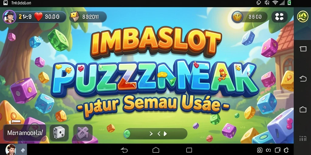 Screenshot gameplay IMBASLOT yang menunjukkan tantangan Puzzle.