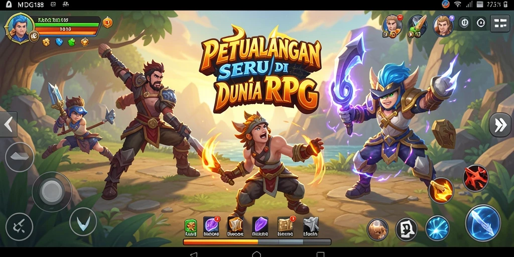 Gameplay menarik di dunia RPG yang luas dan interaktif.