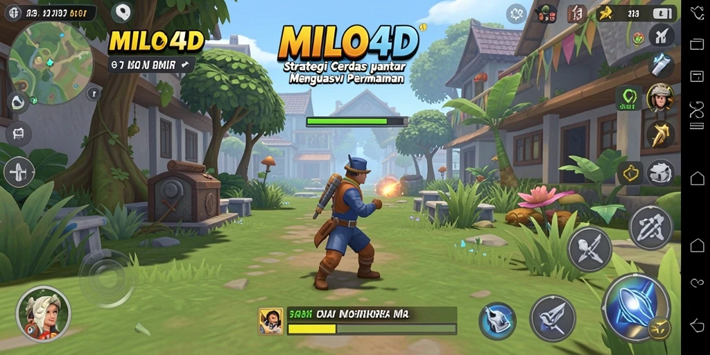 Tangkapan layar utama MILO4D yang menunjukkan aksi strategi tingkat tinggi.