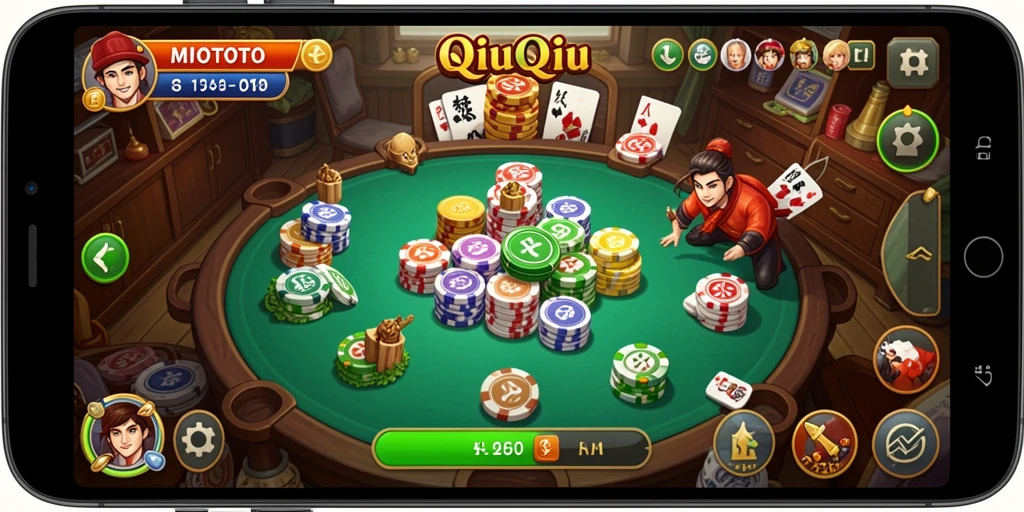 Gameplay seru QiuQiu di MIOTOTO yang penuh strategi.