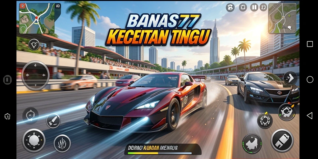 Gameplay MONAS77 yang penuh adrenalin dalam balapan menegangkan.