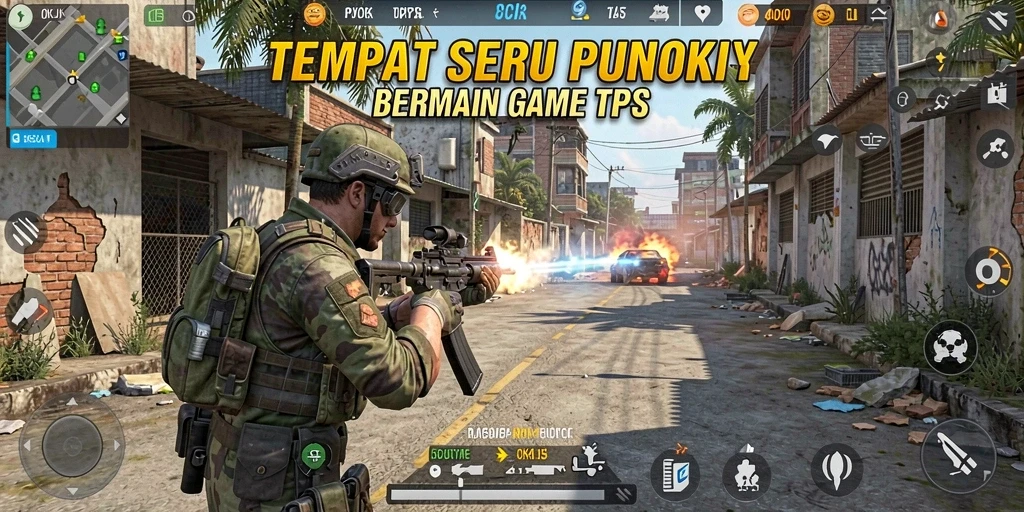 Tampilan gameplay seru dalam OKJK di TPS.