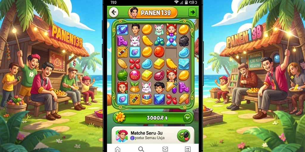 Tampilan gameplay seru PANEN138 dengan grafis warna-warni.