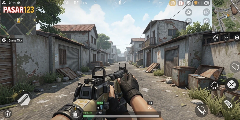 Tampilan dinamis gameplay PASAR123 yang penuh aksi.