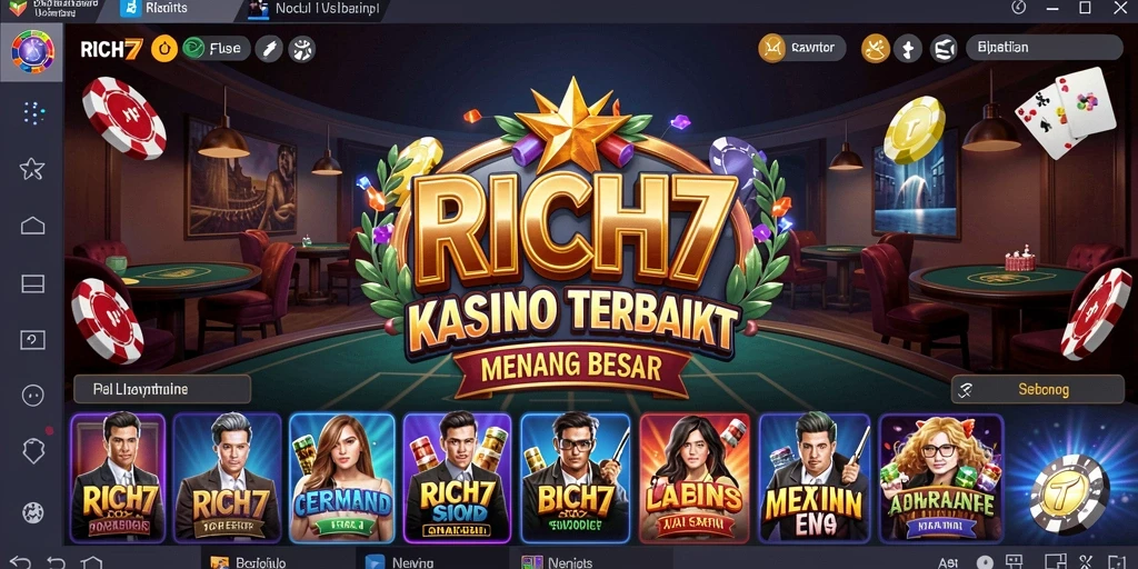Screenshot gameplay RICH7 menampilkan aksi mendebarkan dalam permainan Kasino.