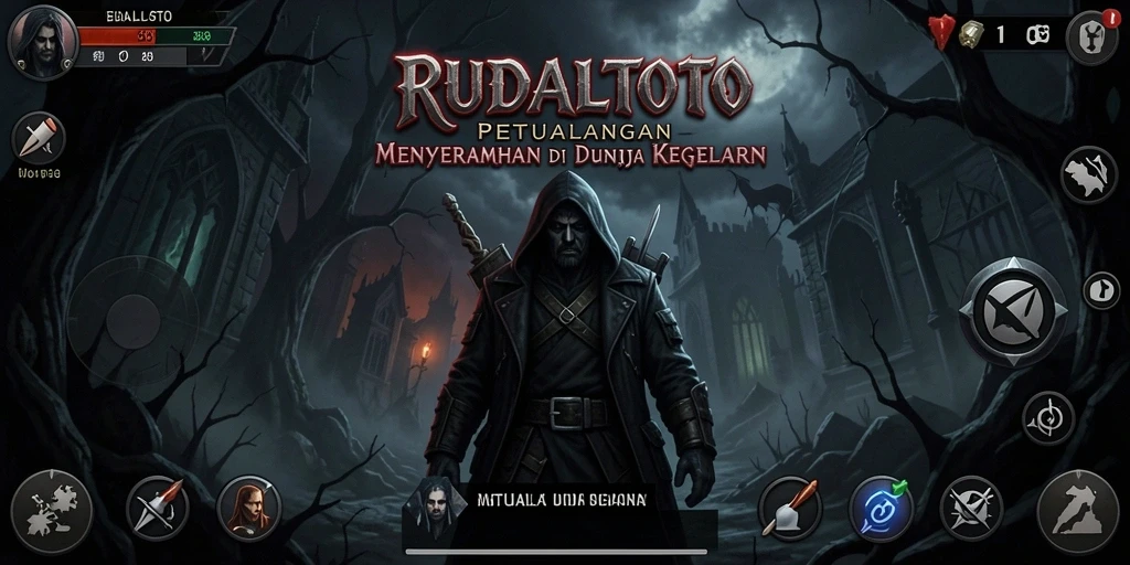 Screenshot RUDALTOTO menampilkan suasana menyeramkan gameplay yang intens.