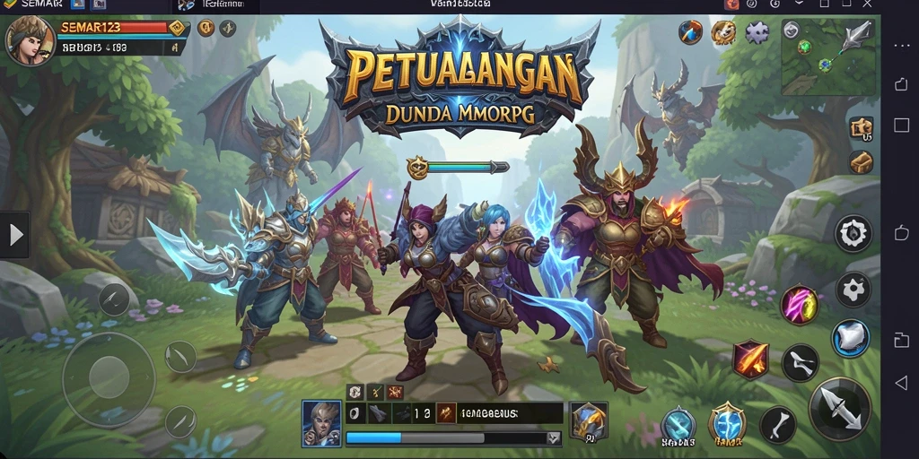 Tampilan gameplay menarik dari SEMAR123 dengan aksi seru dan lingkungan yang indah.