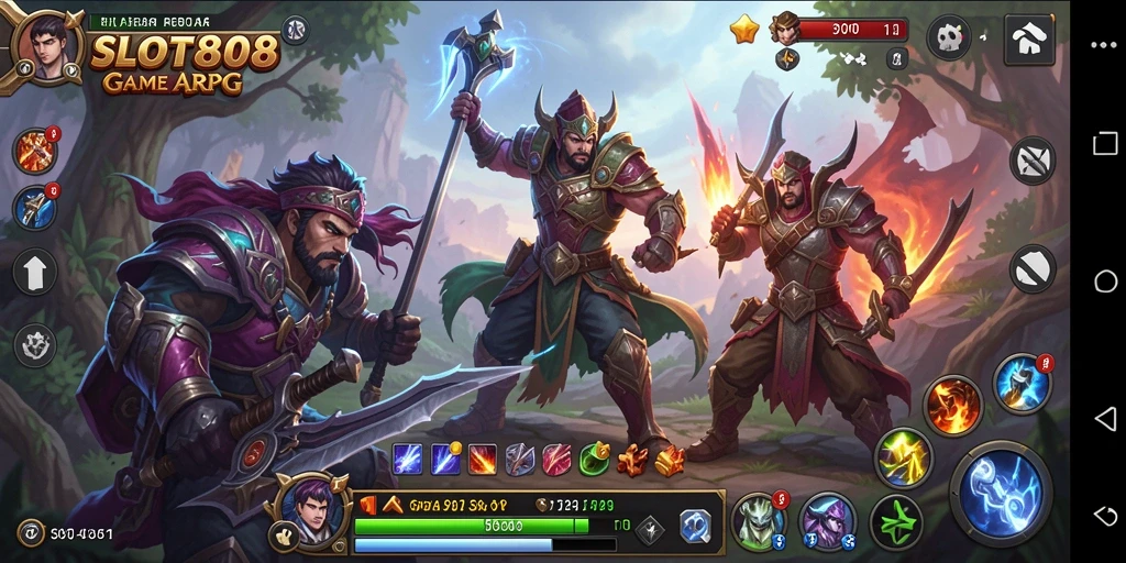 Tampilan gameplay utama dari SLOT8808 yang penuh aksi dan petualangan.