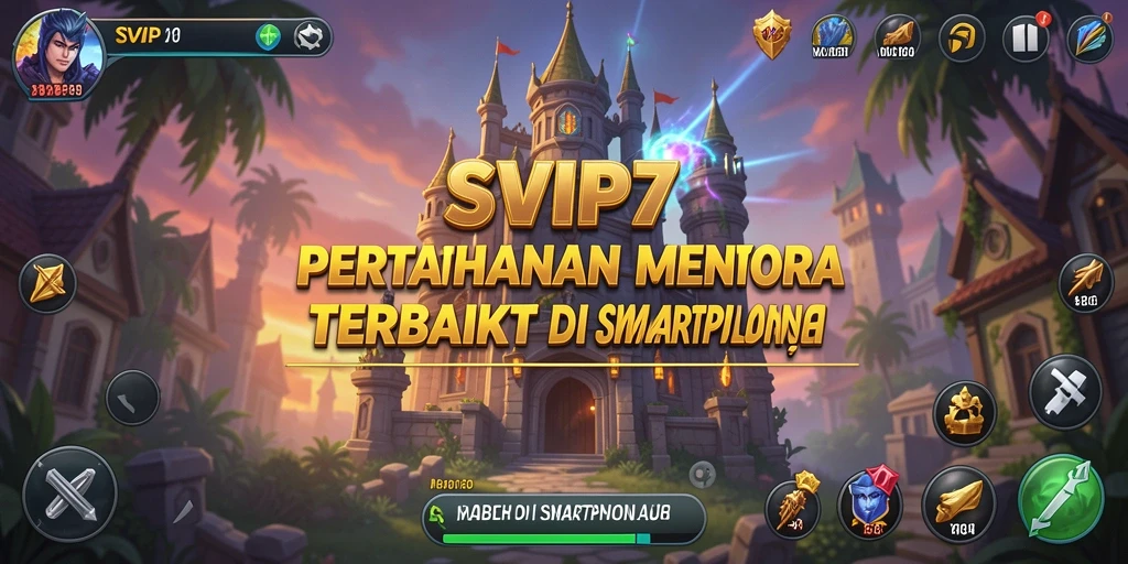 Tangkapan layar gameplay SVIP7 menunjukkan aksi menara pertahanan yang intens.