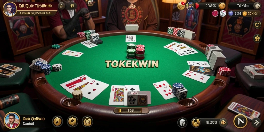 Tampilan menarik dari gameplay QiuQiu di TOKEKWIN.