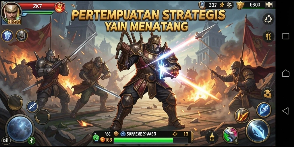 Tampilan menarik gameplay ZK7 yang strategis dan mendebarkan.